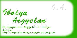 ibolya argyelan business card